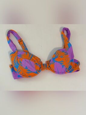VETCHY Laguna Tropical Leaf Underwire Bikini Top